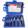 Комплект екстрактори Kraftworld pro – 8 части за болтове и скъсани ВиК фитинги